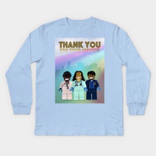 Thank You, Doctors, Nurses, and EMTs Kids Long Sleeve T-Shirt